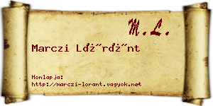 Marczi Lóránt névjegykártya