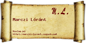 Marczi Lóránt névjegykártya