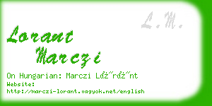 lorant marczi business card